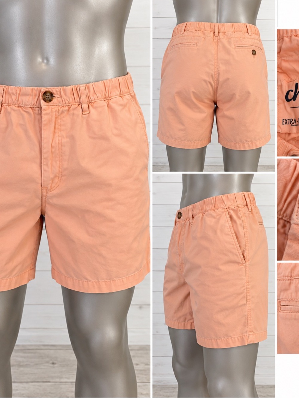 Chubbies Peach Flat-Front Cotton Shorts
